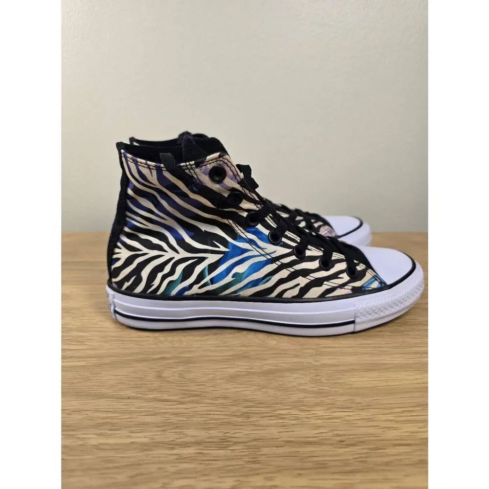 Converse Chuck Taylor All Star Zebra Floral High Top 554888F Women's Size 7